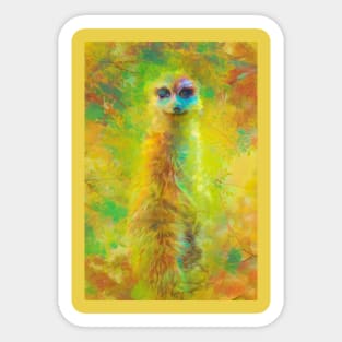 Portrait of a Meerkat Sticker